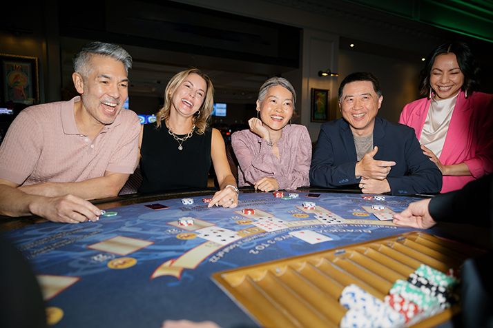 Friends playing slots