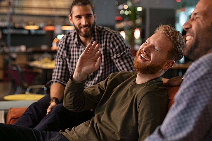 Group of friends laughing