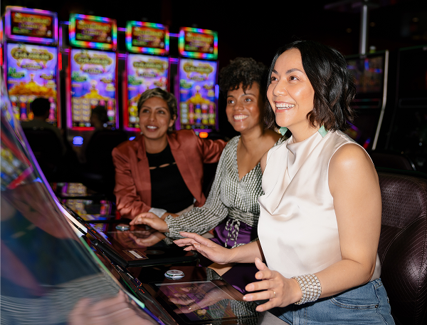 Couple playing slots