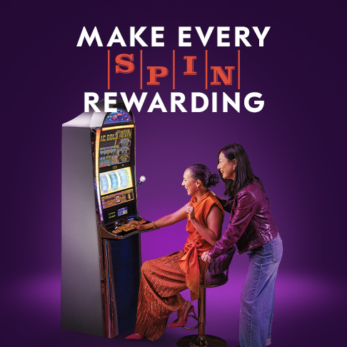Friends playing slot game